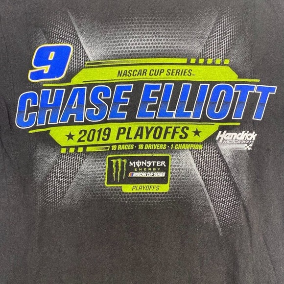 NASCAR Chase Elliott Graphic Racing Tee Thrifted Vintage Style Size L - Picture 4 of 11